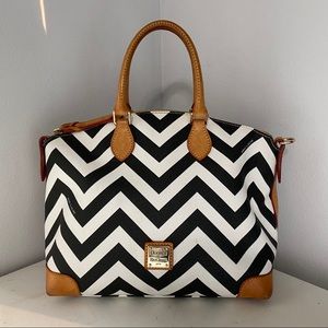 Dooney & Bourke Black and White Chevron Purse